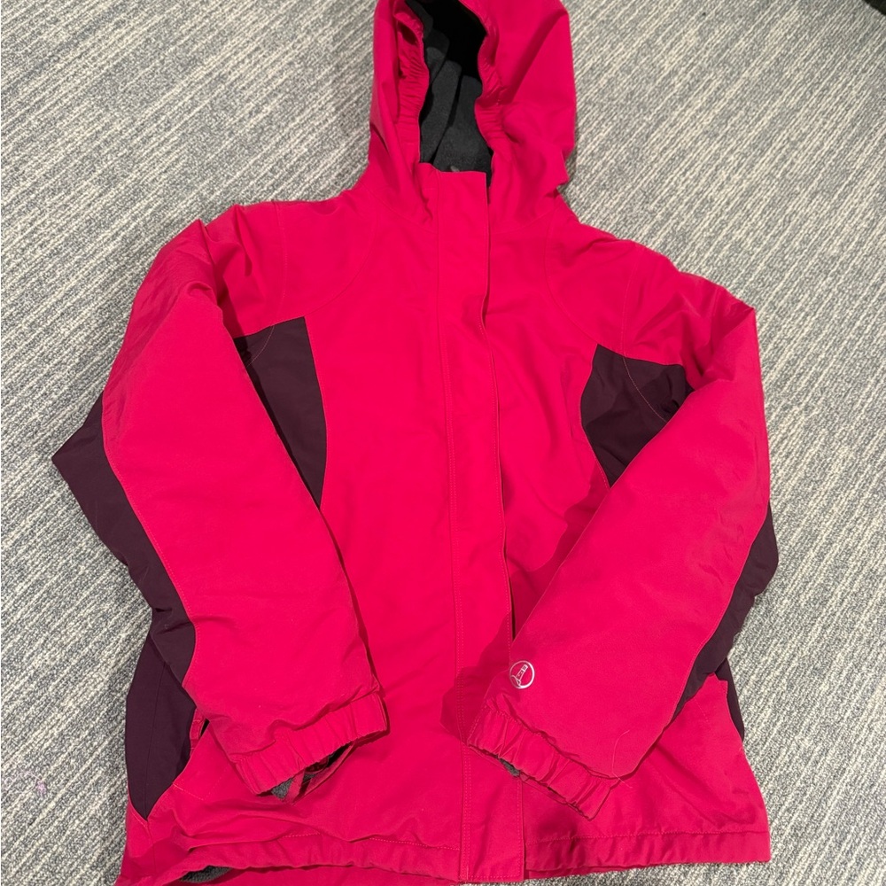 Lands' End Kids Red and Black Puffer Jacket